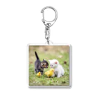 chocomegane0228の子猫とひよこ Acrylic Key Chain