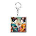 日本の風景 COOL JAPANの日本の風景:素敵な舞妓さん、Japanese scenery: lovely maiko Acrylic Key Chain