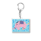 ピンクの象のピンクの象 Acrylic Key Chain