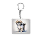 Animal Illustration shopのシーズー　Shih Tzu　水彩画風 Acrylic Key Chain