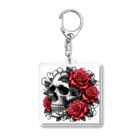 heart-sの薔薇と髑髏 Acrylic Key Chain