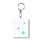 sansamのgrid flower Acrylic Key Chain