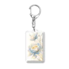 cute styleのLucky Flower Silver Blue Acrylic Key Chain