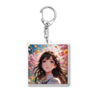 ブラウンの「ひらり、ひらり」 Acrylic Key Chain