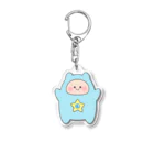 machooooonのおくるみスターちゃん(ライトブルー) Acrylic Key Chain