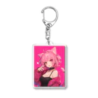 AQUAMETAVERSEのピンクのチャーム Marsa 106 Acrylic Key Chain