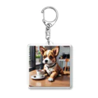 8-Bit Oasisのcoffee dog Acrylic Key Chain