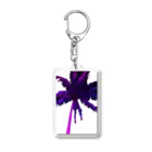 sqyqqのネオンヤシの木 Acrylic Key Chain