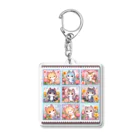 ken03の春のかわいい動物6 Acrylic Key Chain