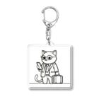 "Urban working cats"の都会で働く猫 Acrylic Key Chain