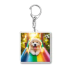 jumping坊主の犬の喜び Acrylic Key Chain