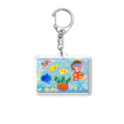 ししくらりえのきれいな海の中の世界で Acrylic Key Chain