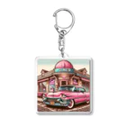 the blue seasonのノスタルジッククルーズ：1950年代のダイナーデート Acrylic Key Chain