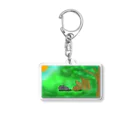 夢想風舞の緑と猫 Acrylic Key Chain