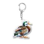 Pixel Art Goodsのカモ（pixel art） Acrylic Key Chain