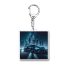 556わーくすのスポーツカーと夜景② Acrylic Key Chain