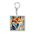 KAPPA TRAVEL GOの柴犬の幾何学 Acrylic Key Chain