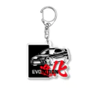 ムゲンソウコ GarageNoLimitのEvolution4-Black Acrylic Key Chain