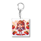 bottaの可愛い、トマト、RIKO-PIN入り Acrylic Key Chain