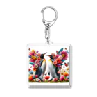 zenjoyのフラワーペンギン Acrylic Key Chain