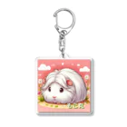 モルモットのもこ丸のアニメ風もこ丸です Acrylic Key Chain