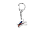 NaRaNiのガラスカラス　stained glass crow  Acrylic Key Chain