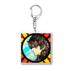 がらすやの黒髪おさげくん Acrylic Key Chain