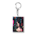 adultistのサイバーセクシーヒップガール Acrylic Key Chain