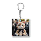 asnaynの車でお出かけネコちゃん Acrylic Key Chain