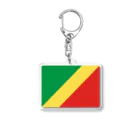 お絵かき屋さんのコンゴ共和国の国旗 Acrylic Key Chain
