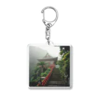 AQUAMETAVERSEの山頂にある神秘的な神社 アメジスト2846 Acrylic Key Chain