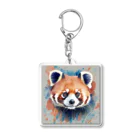 WithRedPandaの水彩風レッサーパンダ Acrylic Key Chain