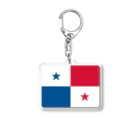 お絵かき屋さんのパナマの国旗 Acrylic Key Chain