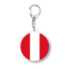 お絵かき屋さんのペルーの国旗 Acrylic Key Chain