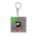 ペコりんショップの黒柴散歩拒否 Acrylic Key Chain