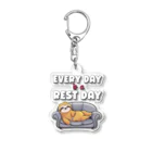 Stylo Tee Shopの怠け者は毎日お休み Acrylic Key Chain