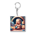 pompomダンスのぷくぷく赤ちゃん Acrylic Key Chain
