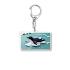 hinasoyuの海氷滑ペンギンAI Acrylic Key Chain