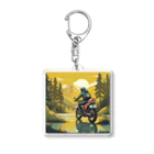 shime_savaの旅するバイカー Acrylic Key Chain