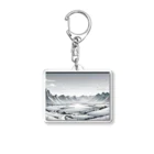 aICreationのモノクロの雪景色 Acrylic Key Chain