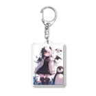シロクマペンギンの冷極フローズン✕小悪魔ガール Acrylic Key Chain