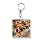 日本の風景 COOL JAPANの日本の風景:江戸前寿司、Japanese scenery: Edomae sushi Acrylic Key Chain