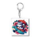 SOU＆SOUの亀乗り子猫 Acrylic Key Chain