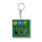 kika0116のハッピーFlower Acrylic Key Chain