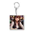 WWWmaのポーカー美少女さや Acrylic Key Chain