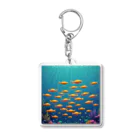 takekoputaの海中を泳ぐ魚のひれ Acrylic Key Chain