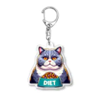 statham2865のお腹が空いた猫 Acrylic Key Chain