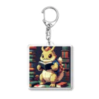 KAZENOKO_3の本を読む怪獣 Acrylic Key Chain