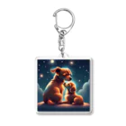Void Dogの星に見守られながら、愛を確かめ合っている様子。 Acrylic Key Chain