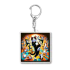 CatCraftsの猫のダンスパーティー Acrylic Key Chain